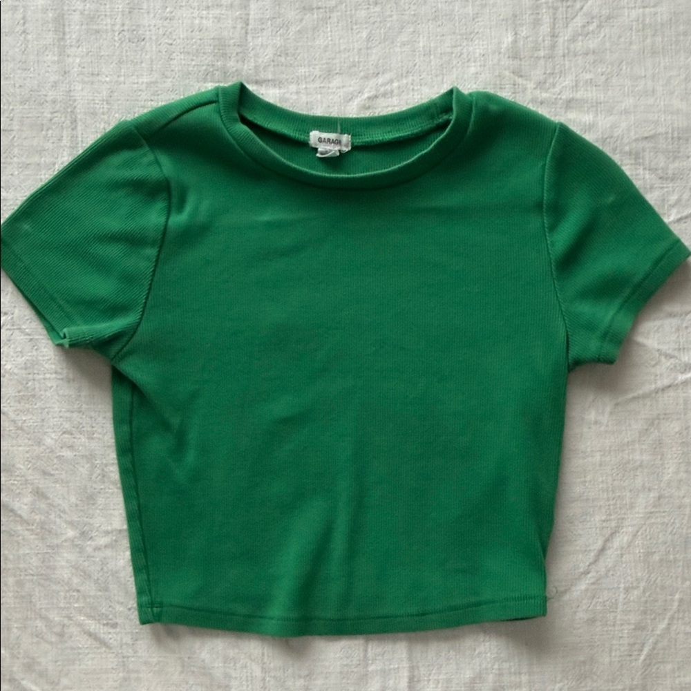 Garage Green Cropped Shirt